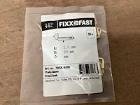 Fixxfast staalhaak 30 mm, messing, zak 50 stuks (70x) - afbeelding 2 van  3