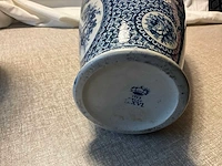 Flamand bleu blauw-witte faience vaas (2x) - afbeelding 10 van  11