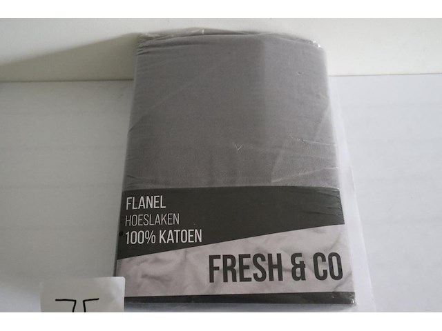 Flanel hoeslaken fresh & co - afbeelding 1 van  3