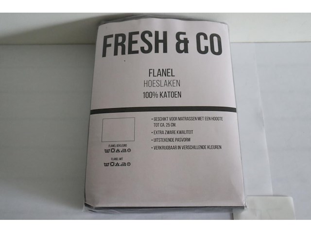 Flanel hoeslaken fresh & co - afbeelding 3 van  3