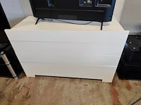 Flatscreen tv lg 43nano756pa zonder afstandsbediening, wit gelakte ladenkast met 4 laden 130x50x80 (vertoont lichte gebruikssporen) - afbeelding 7 van  9