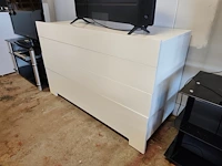 Flatscreen tv lg 43nano756pa zonder afstandsbediening, wit gelakte ladenkast met 4 laden 130x50x80 (vertoont lichte gebruikssporen) - afbeelding 8 van  9