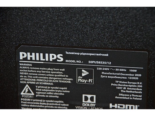 Flatscreen tv philips 50pus8535/12 met afstandsbediening - afbeelding 7 van  7