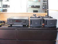 Flatscreen tv sony met afstandsbediening, sony ontvanger/versterker str-de205, 4 speaker sony, bluetooth speaker jbl clip 4, 2 hoofdtelefoons - afbeelding 10 van  16