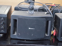 Flatscreen tv sony met afstandsbediening, sony ontvanger/versterker str-de205, 4 speaker sony, bluetooth speaker jbl clip 4, 2 hoofdtelefoons - afbeelding 15 van  16