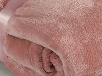 Fleecedeken 150x200cm oud roze - afbeelding 4 van  6