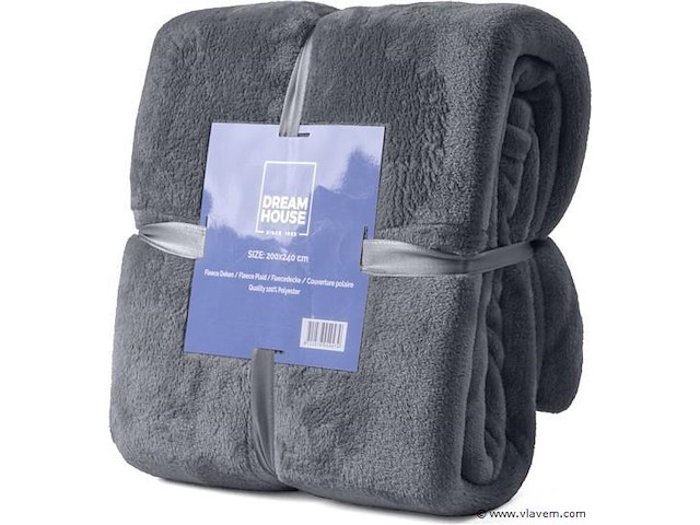 Fleecedeken 150x200cm zwart - afbeelding 1 van  7