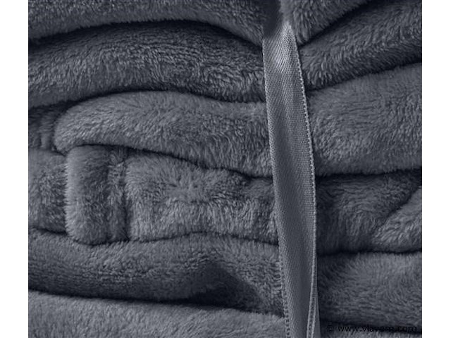 Fleecedeken 150x200cm zwart - afbeelding 5 van  7