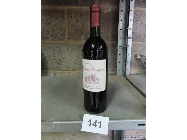 Fles 0,75 liter "château beauséjour" - afbeelding 1 van  4
