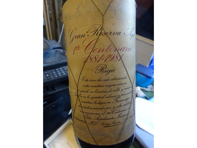 Fles in kist gran reserva age 1981 - afbeelding 2 van  4