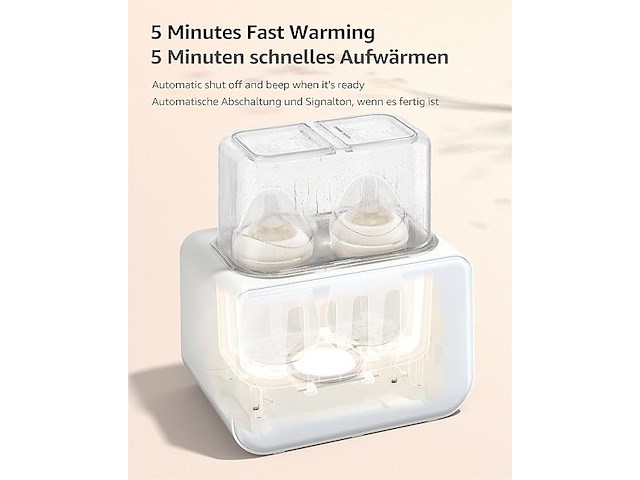 Flessenverwarmer + sterlisator voor babyflesjes - afbeelding 3 van  5
