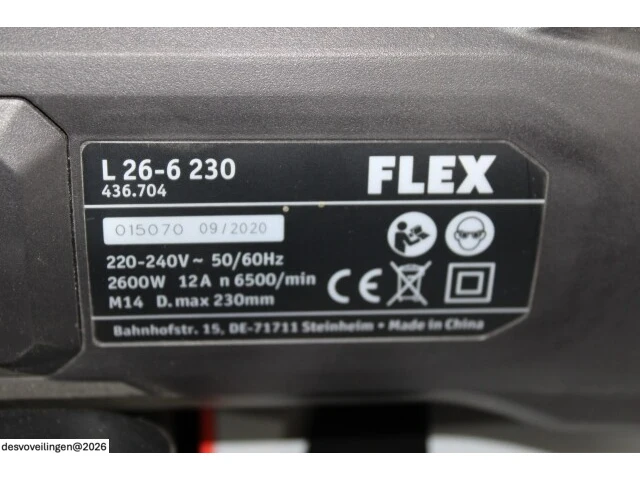 Flex l26-6 230 tk-s haakse slijper - afbeelding 6 van  8