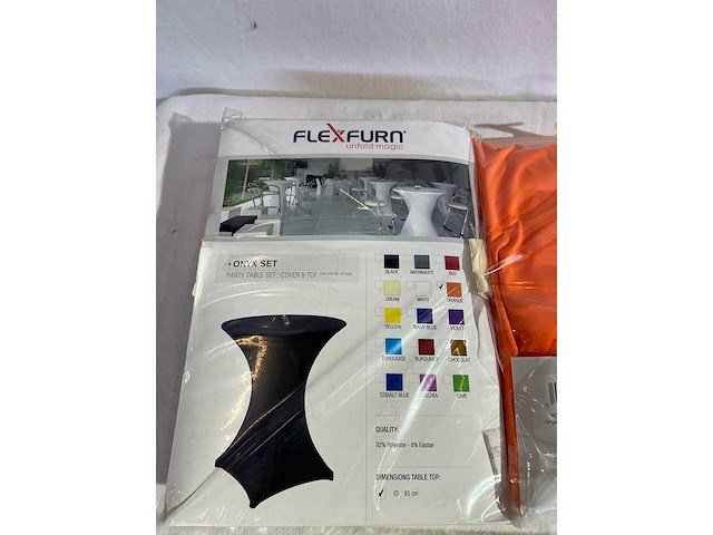 Flexfurn - onyx 85 - set body & top - orange - standing tables (2x) - afbeelding 1 van  2