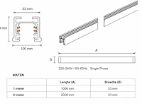 Flexibel railverlichting-systeem (horoz) – zwart - lighting track (10 stuks) - afbeelding 5 van  5