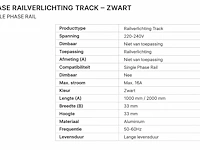 Flexibel railverlichting-systeem (horoz) – zwart - lighting track (10 stuks) - afbeelding 3 van  5