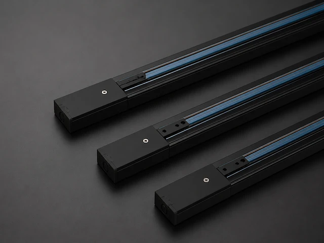 Flexibel railverlichting-systeem (horoz) – zwart - lighting track (10 stuks) - afbeelding 4 van  5