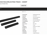 Flexibel railverlichting-systeem (horoz) – zwart - lighting track (6 stuks) - afbeelding 5 van  5