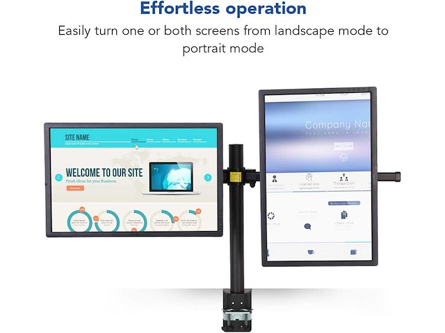 Fleximounts d1dp lcd computermonitor dubbelarm bureaustandaard - afbeelding 7 van  9