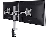 Fleximounts m13 aluminium dubbel gearticuleerde bureaustandaard voor 10 tot 27 inch lcd-scherm - afbeelding 1 van  7