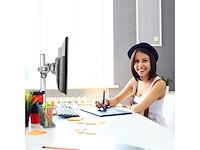 Fleximounts m13 aluminium dubbel gearticuleerde bureaustandaard voor 10 tot 27 inch lcd-scherm - afbeelding 6 van  7