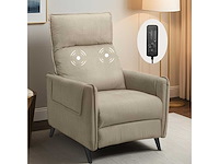 Flexispot adult reclining massagestoel, stoffen fauteuil - afbeelding 2 van  9