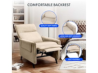 Flexispot adult reclining massagestoel, stoffen fauteuil - afbeelding 6 van  9