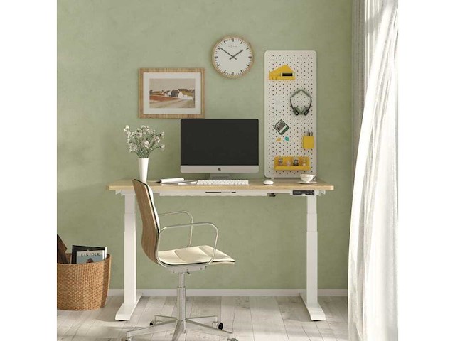 Flexispot bureauverdeler, doe-het-zelf bord, bureauorganizer (wit-geelgroen, 90x37cm) - afbeelding 3 van  5