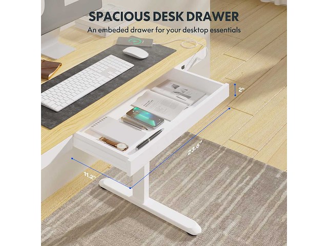 Flexispot elektrisch zit-sta bureau met lades - afbeelding 5 van  8