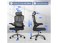 Flexispot ergonomische bureaustoel, met 2d-hoofdsteun - afbeelding 4 van  8