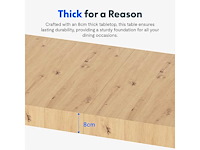 Flexispot uitschuifbare eettafel met mdf blad en stalen frame, 80 kg laadcapaciteit - afbeelding 4 van  6