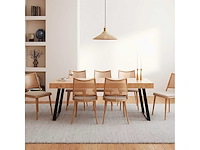 Flexispot uitschuifbare eettafel met mdf blad en stalen frame, 80 kg laadcapaciteit - afbeelding 6 van  6