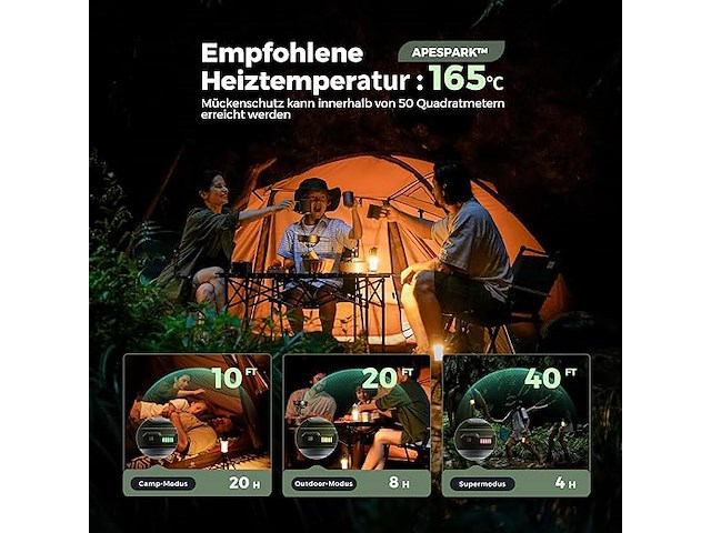 Flextailgear draagbaar muggenspray met 400 lm campinglamp - afbeelding 5 van  5