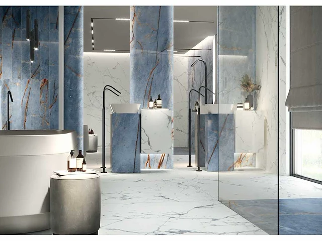 Floor tile 43,2m2 azure glossy 60x120cm - afbeelding 7 van  13