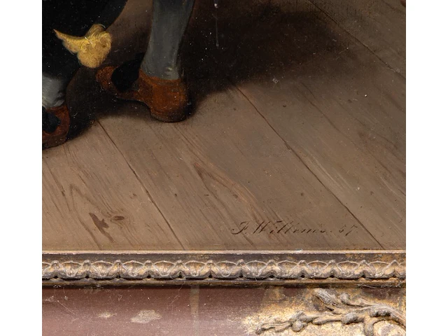 Florent willems (1823-1905), ready for the evening out, 1857, oil on mahogany 93 x 73 cm. (36.60 x 28.73 in.), frame: 110 x 90 cm. (43.31 x 35.42 in.) - afbeelding 4 van  6