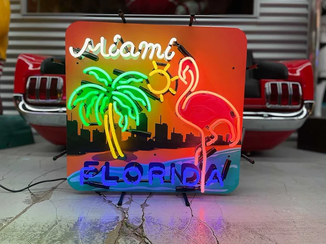 Florida miami neon sign 60 cm - afbeelding 1 van  2