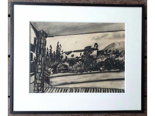 Floris jespers - espagne - houtskool op papier - afbeelding 1 van  4