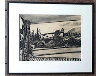 Floris jespers - espagne - houtskool op papier - afbeelding 1 van  4