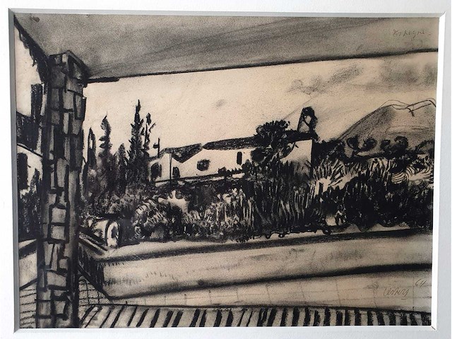 Floris jespers - espagne - houtskool op papier - afbeelding 2 van  4