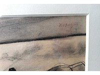 Floris jespers - espagne - houtskool op papier - afbeelding 4 van  4