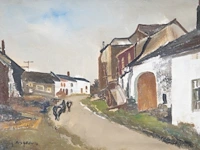 Floris jespers (1889-1965), view of an ardenese village, oil on canvas 50 x 67 cm. (19.67 x 26.37 in.), frame: 66 x 83 cm. (25.98 x 32.67 in.)