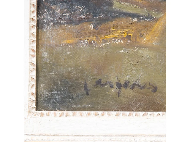 Floris jespers (1889-1965), view of an ardenese village, oil on canvas 50 x 67 cm. (19.67 x 26.37 in.), frame: 66 x 83 cm. (25.98 x 32.67 in.) - afbeelding 4 van  6