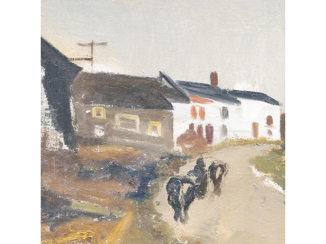 Floris jespers (1889-1965), view of an ardenese village, oil on canvas 50 x 67 cm. (19.67 x 26.37 in.), frame: 66 x 83 cm. (25.98 x 32.67 in.) - afbeelding 5 van  6