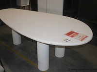 Flow eettafel 240x100cm - uitvoering s moonskin (offwhite) - afbeelding 1 van  1