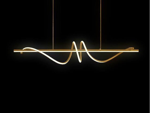 Flow led design armatuur goud - afbeelding 1 van  9