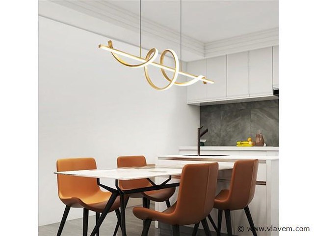 Flow led design armatuur goud - afbeelding 2 van  9