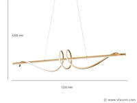 Flow led design armatuur goud - afbeelding 5 van  9