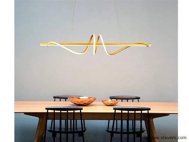 Flow led design armatuur goud - afbeelding 6 van  9