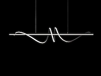 Flow led design armatuur zwart