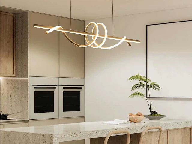 Flow led hanglamp goud - afbeelding 7 van  8