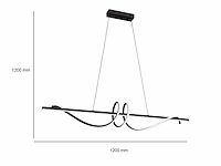 Flow led hanglamp zwart - afbeelding 2 van  8